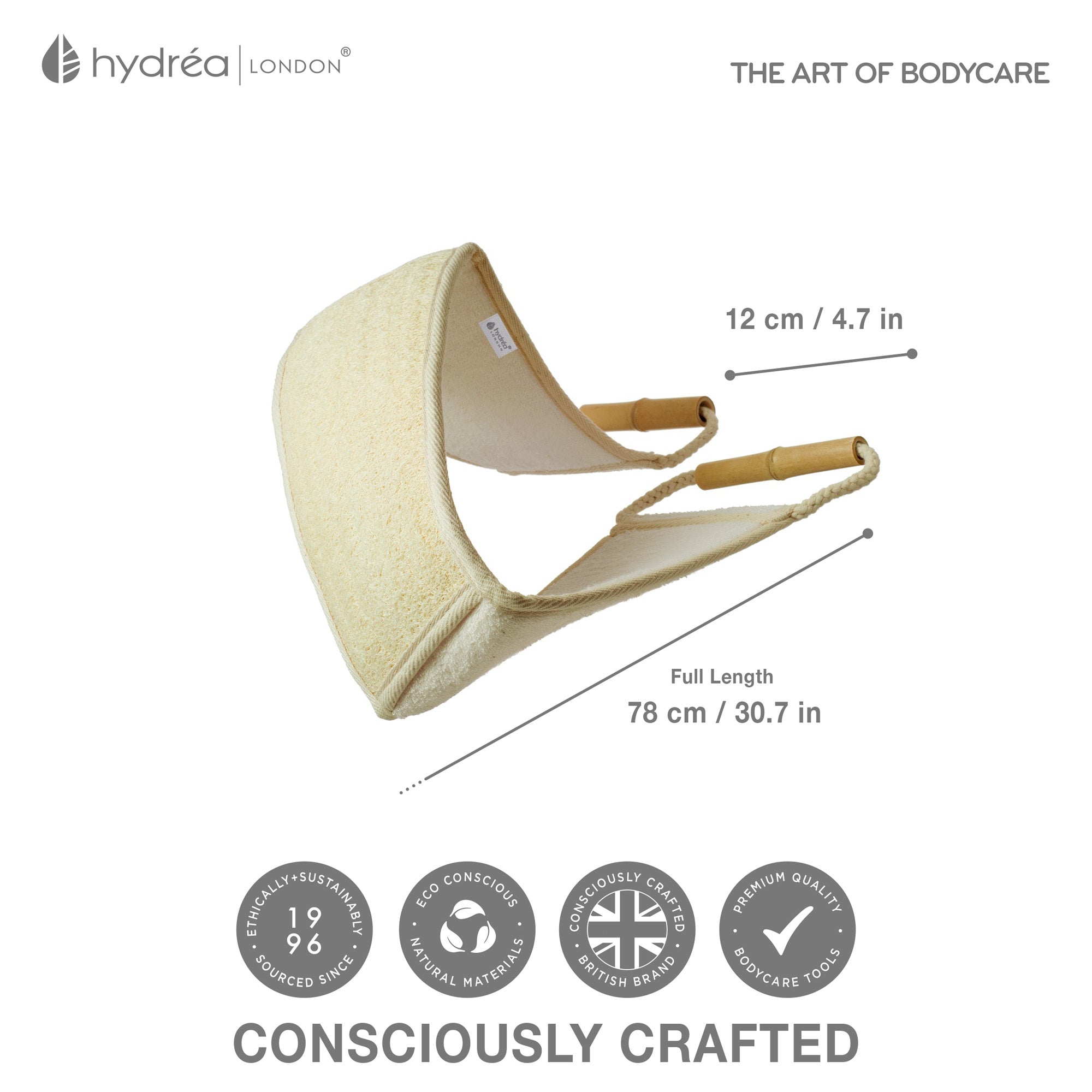 Bambusz és luffa hátdörzsölő pánt