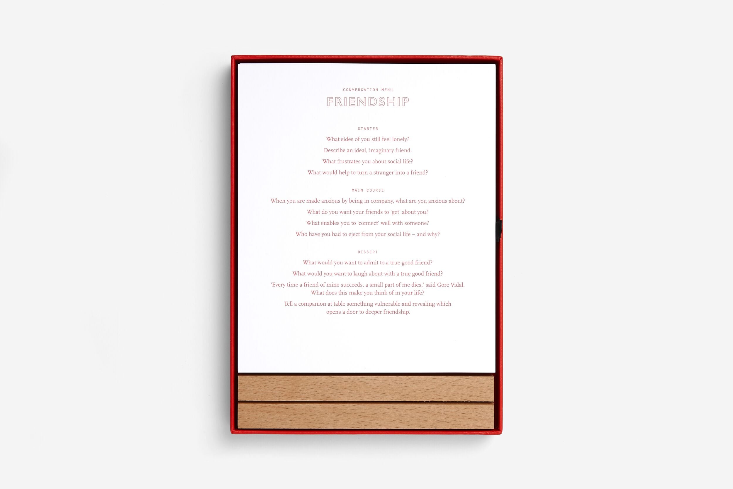 Conversation Menus angol nyelvű kártya