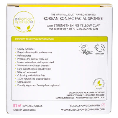 Konjac sárga agyagos arcszivacs